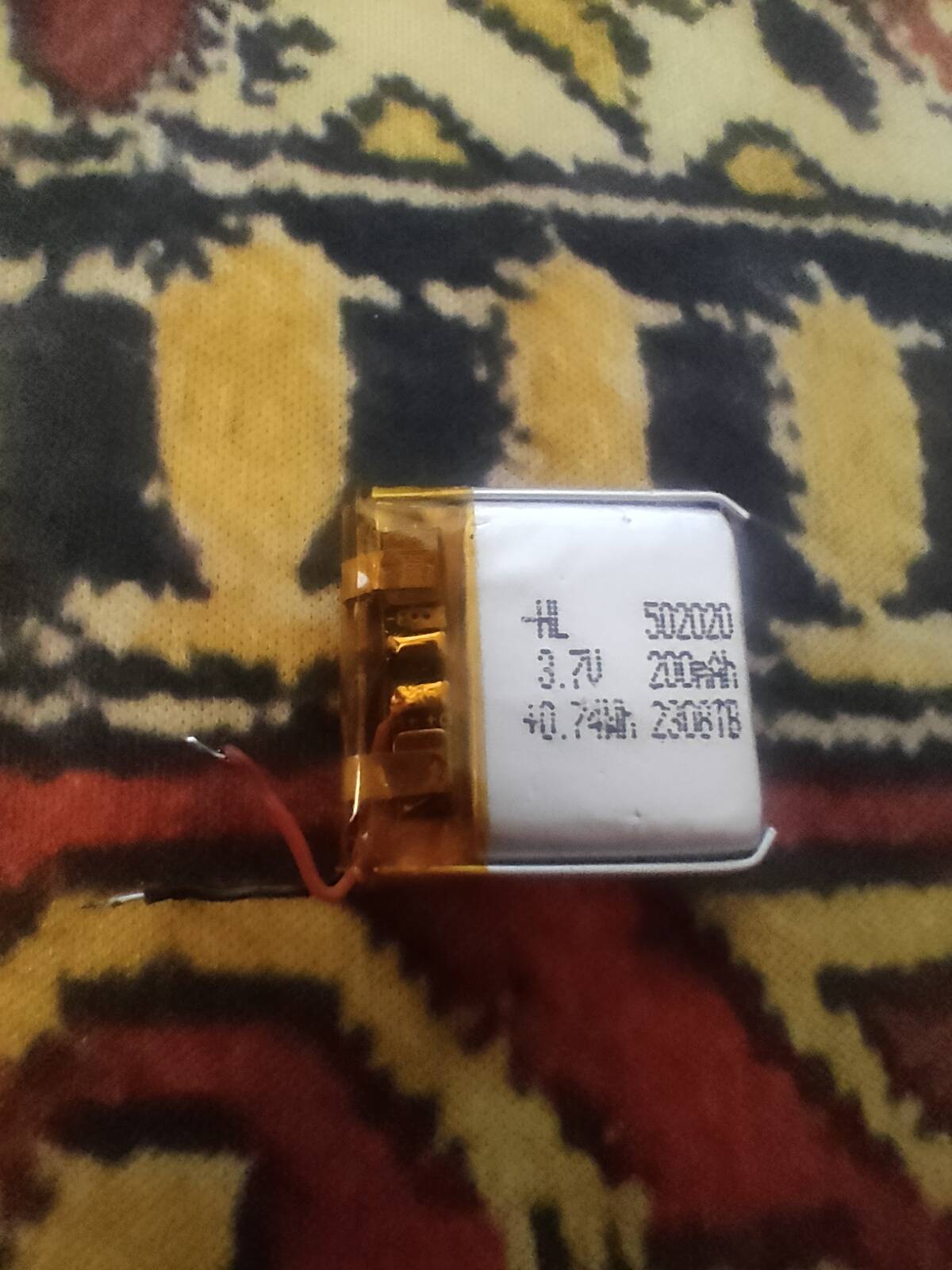 Bateria litowo jonowa 3.7V 200mAh